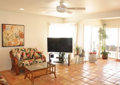 Living room of 1st floor in Kaleakai vacation house