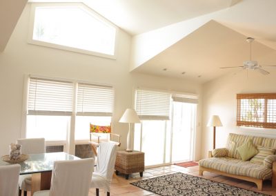 Bright lighting in second floor living area of Kaleakai vacation house