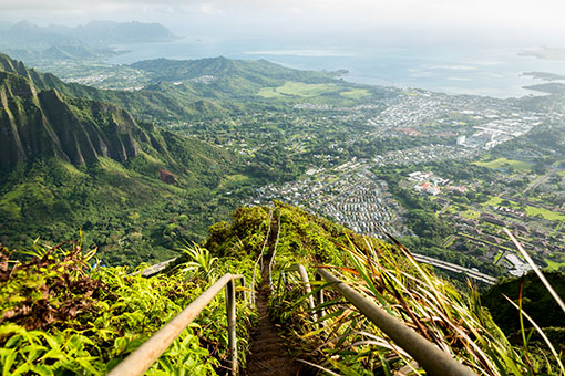 Top of mountain view from Stairway to Heaven