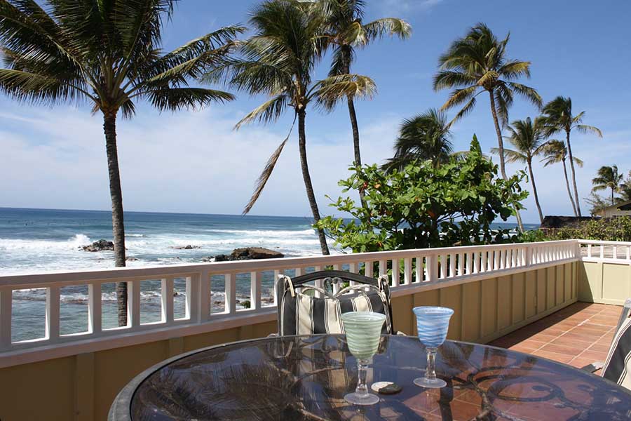 Beachside balcony view from second floor